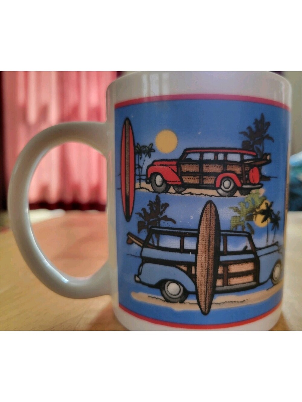 Hawaii Souvenir Mug Woody Car coffee Tea Ceramic Cup Surf Beach